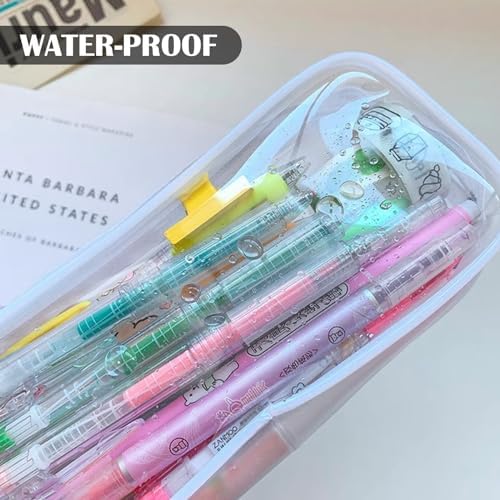 2pcs Small Clear Cases with Zipper, Makeup Brush Bag for Traveling - Image 3