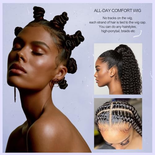FASHION PLUS Real Full Lace Wig Human Hair Loose Wave Human Hair Wigs,15A Grade 200% Density Pre Plucked Virgin Human Hair with Baby Hair, Loose Wave Full Lace Frontal Wigs,100% Hand-tied, 20Inch - Image 3
