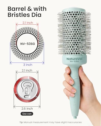 AIMIKE NaturaVol Large Round Brush for Blow Out, Blow Drying for Smoothness - Image 2