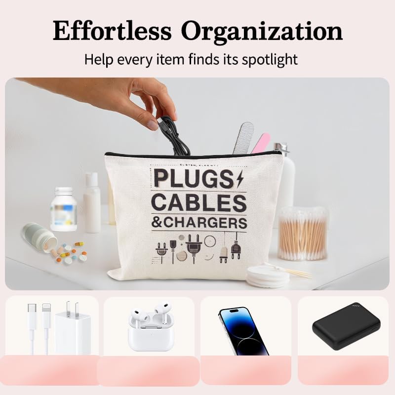 Charging Cable Organizer Pouch Bag Travel Elastic Silicone Cable Straps Cord Organizer Anti Loss Portable Earphone Plug Charger Storage Bag Data Cables Protector Cover Charge Cord Tie Wraps Protection - Image 3