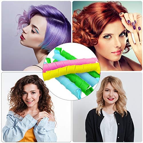 Wave Curlers Kit for Hair Supplies - 42 Spiral Curling Rods, No Heat Hair Styling with 40 Rollers and 2 Hooks (11.8 Inch) - Image 4