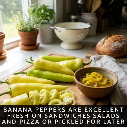 100 Banana Pepper Seeds | Sweet Mild Pepper Seeds for Planting - Image 3