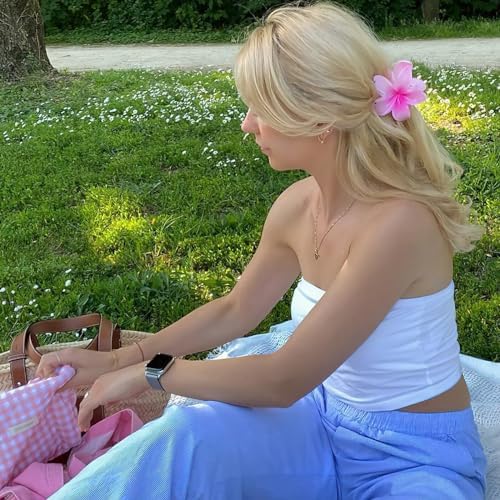 GQLV Large Claw Clips for Thick Hair - Strong Hold Nonslip Hawaiian Flower Hair Accessories, Banana Clip for Thin Hair - Image 5
