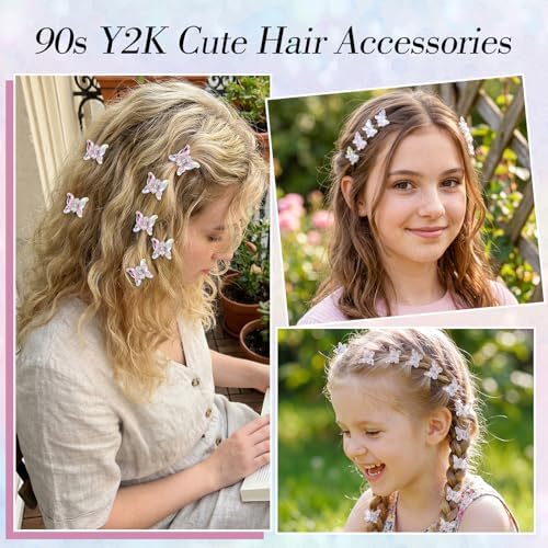 SUMAJU 80Pcs 0.6In Mini Butterfly Hair Claw Clips for Women Girls Barrettes - Image 3