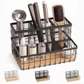 Hair Tool Organizer Countertop, Breathable Metal & Bamboo, Heat-Resistant by HBDesignCo
