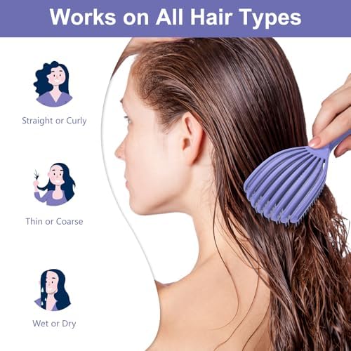 SHINLEA Detangler & Detangling Brush for Curly Hair, Wet Dry Hair Brush - Image 5