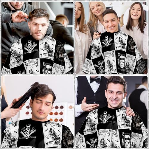 FEBSNOW Hair Cutting Cape Kit,Professional Barber Cape with Duster Brush - Image 7