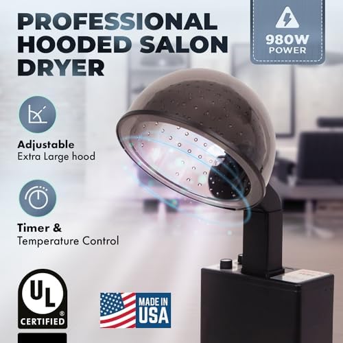 Buy-Rite X-TRA Hot 980W Professional Hooded Hair Dryer with Stand - Image 3