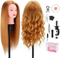 80% Human Hair Mannequin Head 26-28"Doll Head for Hair Hairdresser Practice by TopDirect
