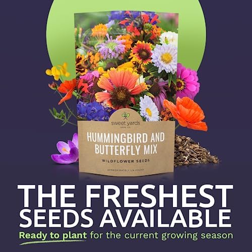 Bulk Wildflower Seeds Butterfly and Humming Bird Mix - 1/4 Pound Bag - Over 30,000 Open Pollinated Annual and Perennial Seeds - Image 2