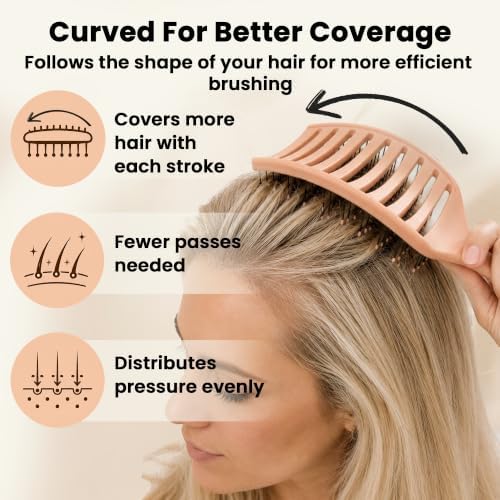Herstyler Vented Hair Brush - Soft Bristle Detangler for Faster Blow Drying - Image 6