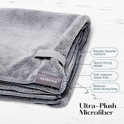 SUTERA Silverthread Hair Wrap | Soft, Lightweight, & Quick-Drying | Helps Control Frizz & Maintain Freshness Overnight | Breathable, Moisture-Wicking Fabric for Healthy Shine (Pack of 3) - Image 3
