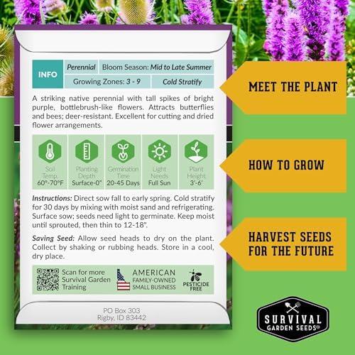Dense Blazing Star Seeds for Planting - Gayfeather Wildflower (2 Pack) - Image 2