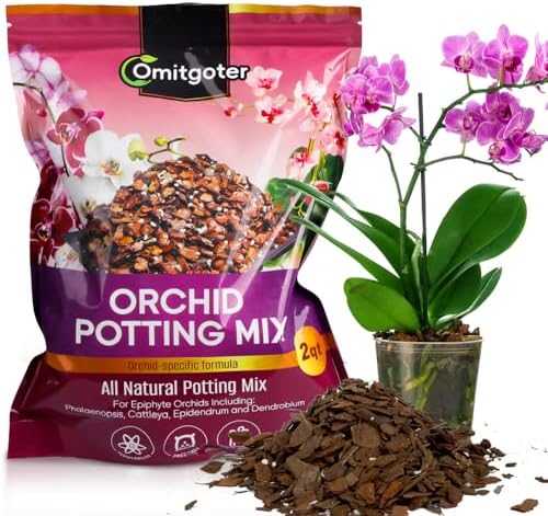 Organic Orchid Potting Mix 2qt, Mixture of Orchid Bark and Perlite, Specifically Formulated for Orchids by Omitgoter