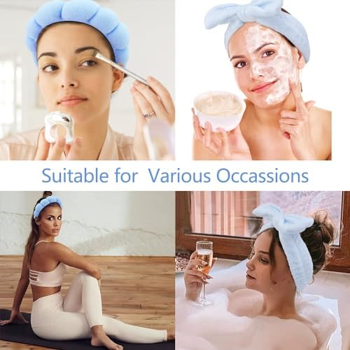 Chanaco Skincare Headband, Makeup Headband for Face Washing, Hair Clips, Trendy Gifts for Teen Girls - Image 4