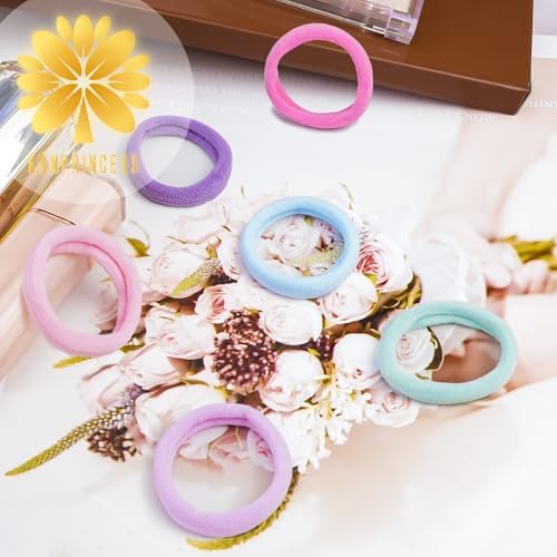 Kanprincess Nylon Hair Ties, 100PCS No-Damage Soft Bands for Women - Image 6