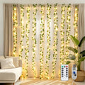 9.8Ft x 6.5Ft 200LED Vines Fairy Lights with Remote,Artificial Plant Fake Ivy Curtain String Light For Home Bedroom Living Room wall Wedding Christmas Party Office Coffee Farmhouse Dorm outdoor Decor by Unknown