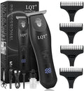 Professional Hair Clippers for Men - Cordless & Corded Dual Mode, 2-Speed & LCD Display, Complete Barber Kit, Scissors, Guide Combs, Rechargeable Beard/Hair Trimmer for Home & Professional Use by LQT
