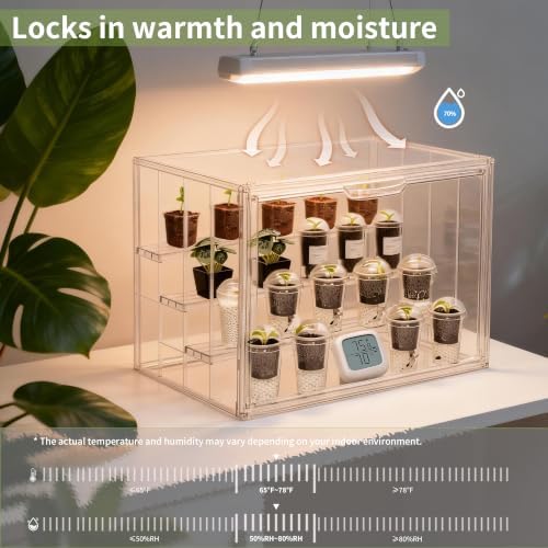 Mini Greenhouse Indoor with Magnetic Door, M-4tier-4pcs - Image 2
