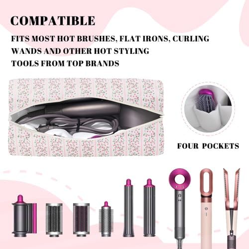 Hair Tools Travel Carrying Bag, Quilted Floral Bag for Shark Flexstyle - Image 3