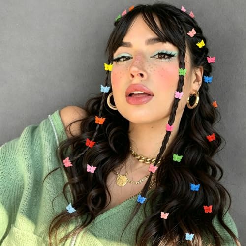 Mini Butterfly Hair Clips, Y2K 90s 50pcs Hair Accessories (Matte Color) - Image 4