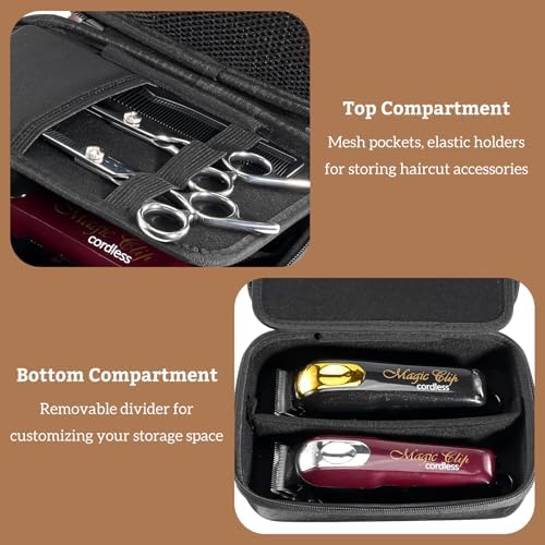 ProCase Hard Travel Case for Hair Clippers -Black, Small - Image 4
