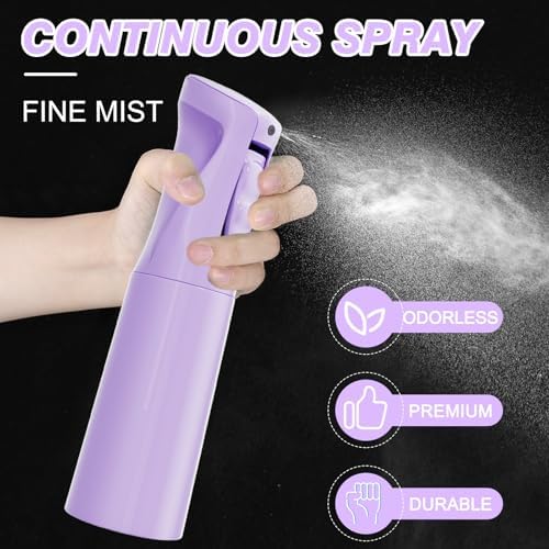 IMPORX Continuous Spray Bottle for Hair 2 Pack (10.1oz/300ml) Purple - Image 3