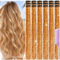 Hair Tinsel Clip in Pack of 18 Pcs Orange Hair Accessories by Uikreo-Designtoyourbeauty