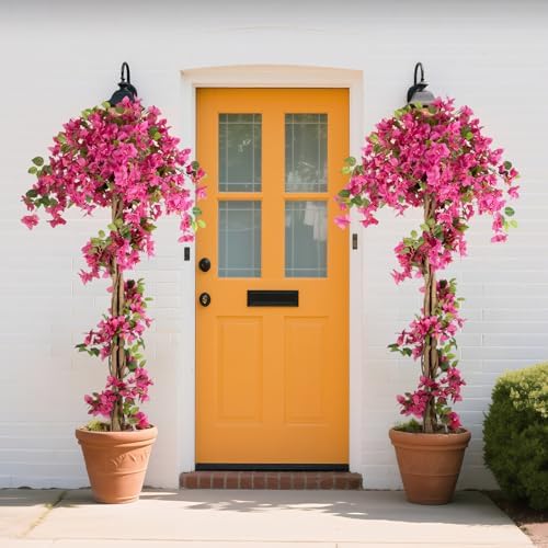 Romantic Season 6FT Artificial Bougainvillea Tree, Faux Silk Bougainvillea Plant with Pot for Indoor Outdoor Decor, Tall Fake Tropical Tree for Home, Office, Patio, Balcony, Wedding Decoration - Image 7