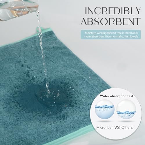 KinHwa Bathroom Hand Towels, Microfiber Face Towels, 11x20 Inch, 2 Pack - Image 5