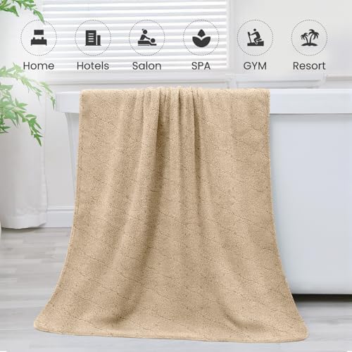 JML Bath Towels, Pack of 4, 30"x60", Large, Camel - Image 7