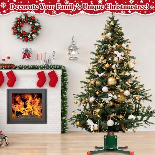 Christmas Tree Stand for Live Trees, 6 to 12 ft, Sturdy Green Christmas Tree Holder, Adiustable Design, Easy to Assemble, No Tools Required (Green2026) - Image 6