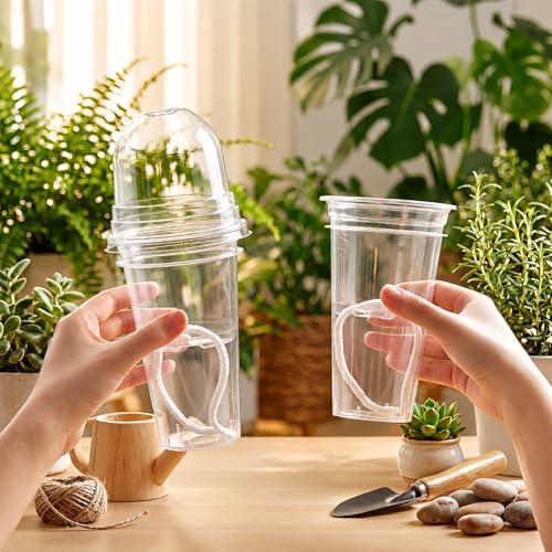15 Pack 3" Self Watering Propagation Pots Clear, Plain Cup - Image 6