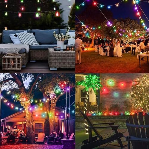 Visther 1W S14 LED String Light Bulbs for Christmas Decorations(Red, Blue) - Image 6