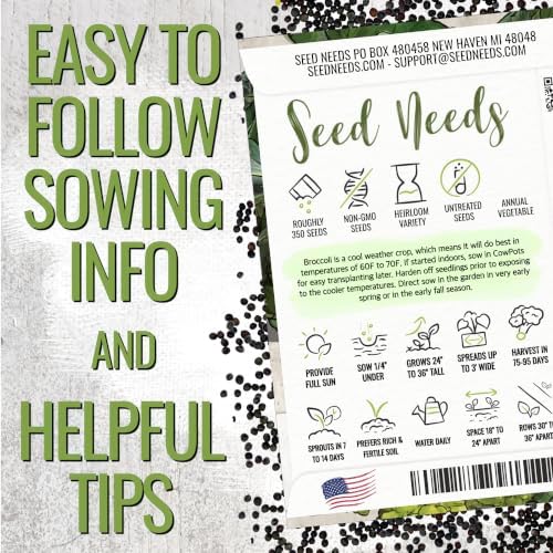 Seed Needs Romanesco Broccoli Seeds to Plant Green Cauliflower 5 Packs - Image 4