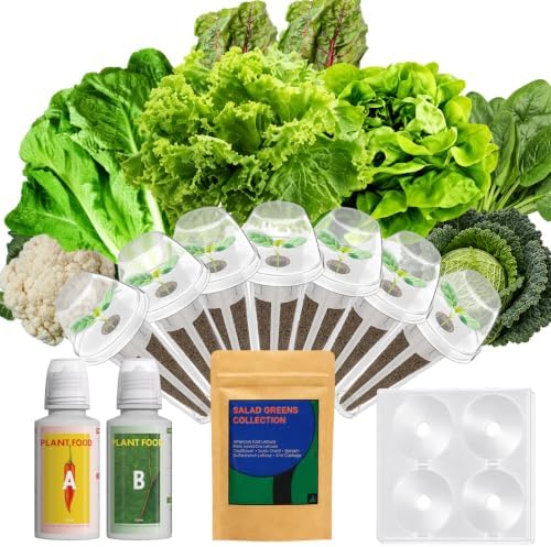 LYKOCLEAN Lettuce & Salad Greens Seed Pods Kit for AeroGarden, Ahopegarden - Includes American Fast Lettuce, Paris Island Cos & Buttercrunch, 7 pods, 350+ Seeds by LYKO