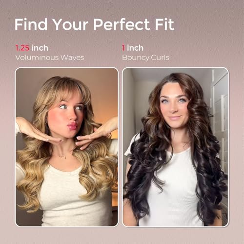 TYMO CurlPro Plus Automatic Rotating Curling Iron - Upgraded Long Barrel Curling Wand for Long Hair, Ceramic Hair Curler for Women, Anti-Scald, Tangle-Free, 600M Ionic, Dual Voltage, Gold, 1 1/4 Inch - Image 4