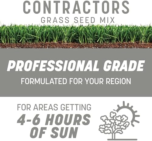 Pennington Contractors Northern Grass Seed Mix, Rapid Grass Seeds for Lawn, 40 lb - Image 2