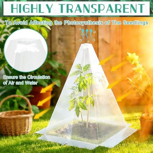 30 Packs 12"x 8" Garden Cloches for Plants,Plant Protectors from Animals - Image 4