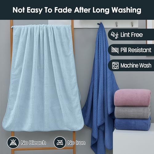 JML Microfiber Bath Towels, Navy, 30" x 60", 2 Pack - Image 7