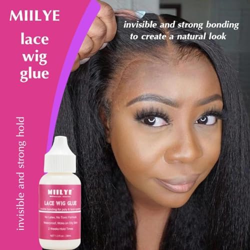MIILYE Wig Glue for Front Lace Wig 1.3oz and 1oz Lace Glue Remover Set - Image 3