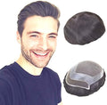 Lordhair Toupee for Men Hair Replacement System European Hair Toupee Hair Pieces for Men Natural Lace Front with Skin Perimeter Base Multiple Size Available by Lordhair