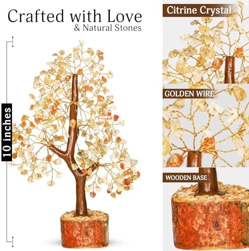 YATSKIA Citrine Tree of Life, Unique Gifts for Women, Mom & Family, Handmade Crystal Money Tree, Living Room, Bedroom & Office Decor, Birthday Gifts - Image 2
