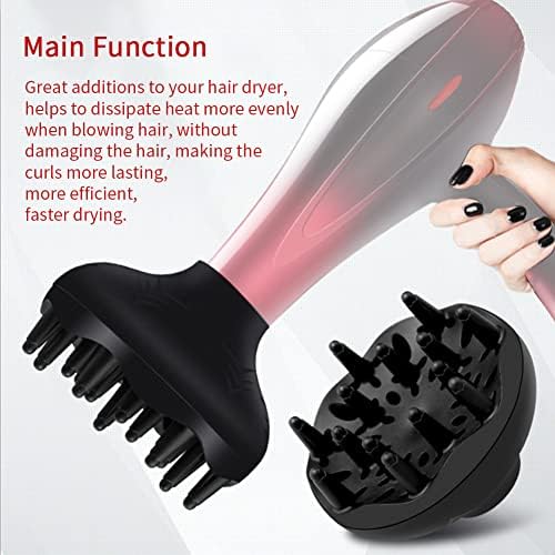 Hair Diffuser Attachment, Hair Dryer Diffuser Attachment for Curly Wavy HairStyling, Quick Drying Fits Blow Dryer Diameter 1.57inch-1.96inch - Image 3