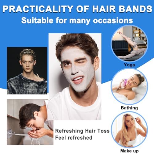 Metal Headband for Men, Non Slip Wave Hair Band, Zig Zag 3 Pcs - Image 5