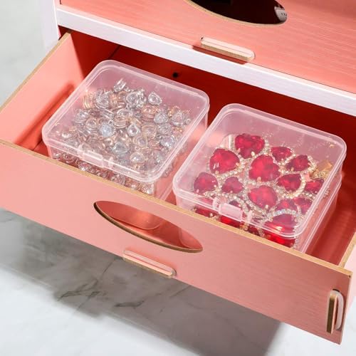 Jetec 18 Pieces Small Clear Plastic Storage Box, 2.9 x 2.9 x 1 Inch - Image 6