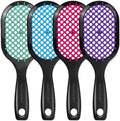 4 Pack Vented Detangling Hair Brush - Detangler Hairbrush with Soft Bristles for Effortless Tangle Free - Ideal for Wet Dry or Curly Damaged Hair for Women Men Kids by Aussumy