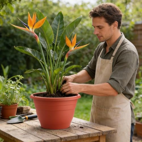 RooTrimmer 3 Pack 11 Inch Plant Pots Lightweight Planters with Drainage Holes,Durable Indoor & Outdoor Flower Pots for Garden,Patio & Home Decor(Pottery Red) - Image 5