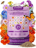Bee & Butterfly BFF Wildflower Seed Mix – 25 Heirloom Varieties Annual + Perennial, 10,000+ Seeds (40g) Covers 100-120 sq.ft. – High Germination for Outdoor Pollinator Garden by PLANTMEW