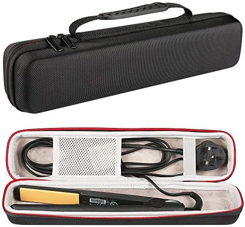 Faylapa Hard Carry Travel Case for Hair Straightener Iron Black by Faylapa